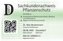 Muster Sachkundenachweis Ackerbau