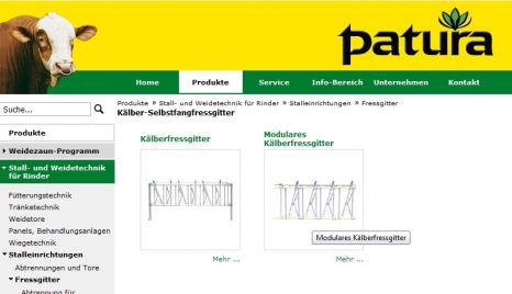 Kälberfressgitter Tierhaltung